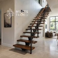 Escalier mono-à-capillaire haut de gamme pour intérieur, au design minimaliste, pour projets et achats en gros