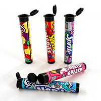 Nouveaux tubes de rangement coniques en plastique à couvercle pop-top, économiques, pour cigarettes à rouler, blancs, noirs, colorés