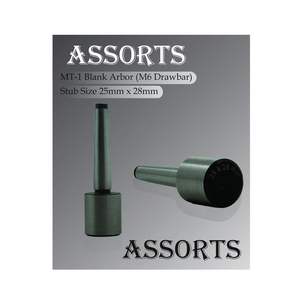 Assorted MT1 Spiral Flute Alloy Steel Blank Arbor M6 Drawbar 25mm X 28mm Stub Size for <b>Machining</b> Tooling Cutting Forming Tools - Product Image 5
