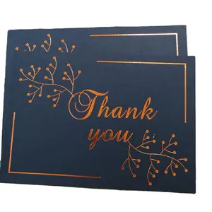 invitation cards printing services/Thank you cards greeting cards printing with gold foil