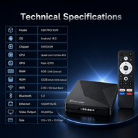 X88 PRO S905X5M Boîtier TV Android 14 2 Go 16 Go WiFi 6 4K 60fps Gigabit Ethernet Lecteur Multimédia AV1 Décodeur en Gros