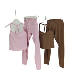 Conjuntos de Yoga al por Mayor para Mujer, Novedad, Ropa Deportiva para Exteriores con Logotipo Personalizado, Conjunto de Gimnasio de Nailon y Spandex - Product Image 4