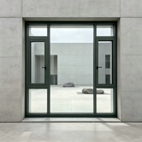 Fenêtre à battant intérieure en aluminium noir personnalisée Deioux avec verre insonorisé pour projet d'économie d'énergie, prix OEM compétitif