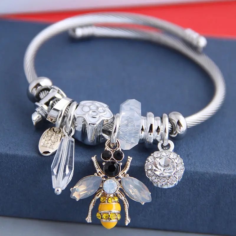 W10040385 di vendita Caldo di Modo insetto api braccialetto perline FAI DA TE braccialetto per le ragazze