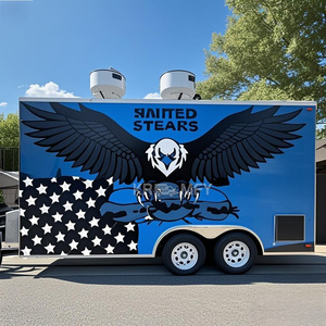 2025 New Style <b>Hot</b> <b>Dog</b> Street Kiosk Design Breakfast <b>Burgers</b> Mobile <b>Trailer</b> Aluminum Food Truck - Product Image 2