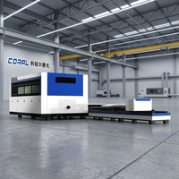 Máquina de Corte Láser de Fibra CNC Industrial CORAL CRL-4015C 1500W-6000W para Cortar Tubos, Láminas y Placas de Metal