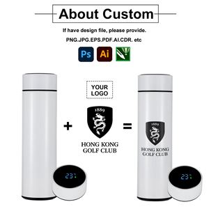 Thermos personnalisé avec logo, affichage de la température LED, 500 ml, en acier inoxydable 304, bouteille d'eau intelligente avec rappel pour boire de l'eau - Product Image 3