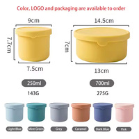 Nouveauté : Boîte à lunch bento pour enfants, ronde, verticale, en silicone de qualité alimentaire, portable, micro-ondable, étanche, sans BPA