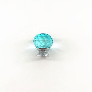CX711 <b>Midcentury</b> Design Glass Zinc Base Cabinet Door Handle Knob for <b>Wardrobe</b> Durable Eco-Friendly Decorative Sky Blue - Product Image 4