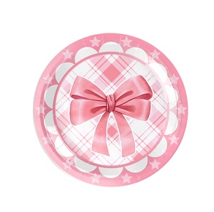 Decorações de Aniversário com Laço Rosa, Utensílios de Festa, Pratos, Guardanapos e Copos para Meninas em Aniversário Rosa e Decorações de Festa de Despedida de Solteira - Product Image 4