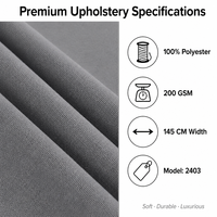 Tissu d'ameublement pour canapé en velours tricoté 100 % polyester 200 GSM, teint uni, respirant, résistant aux déchirures, poids moyen, textile de maison