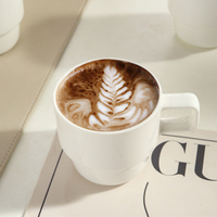 Tasses en céramique empilables, esthétiques, pour café, latte, lait, pour le petit-déjeuner à la maison, tasses à boire pour femmes
