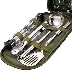 BSCI Factory <b>Camping</b> Kitchen Equipment <b>Camping</b> Cooking Utensils <b>Set</b> Portable <b>Picnic</b> Cookware Bag Campfire Barbecue Appliances - Product Image 4