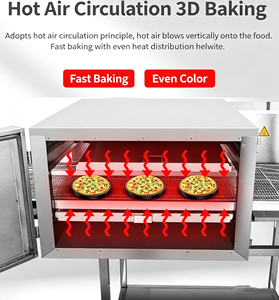 Four à pizza électrique à convoyeur, four <span class=keywords><strong>de</strong></span> cuisson continu commercial pour restaurant latino-américain, fast-food - Product Image 4