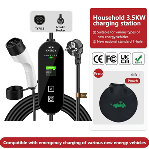 เครื่องชาร์จรถยนต์ไฟฟ้าแบบพกพา ชนิดที่ 2 3.5kW 7kW 11kW IEC 62196 พร้อมปลั๊ก <span class=keywords><strong>Schuko</strong></span> ปรับกระแสได้ 4 ระดับ หน้าจอ LCD แสดงผล พร้อมสายเคเบิลยาว 5 เมตร มาตรฐาน CE - Product Image 2