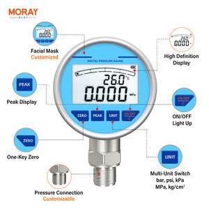 Moray เครื่องวัดความดันน้ำมันแก๊สน้ำ460P, Manometer ดิจิตอลมาพร้อมกับเซ็นเซอร์เครื่องวัดแรงดิจิตอลแบบบลูทูธ - Product Image 3