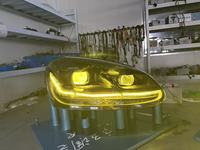 Projecteur de phare de voiture modifié à double couleur jaune Demon Eyes 12V pour VW Golf Mk5 5 2006-2011
