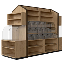 Supports d'écrou de supermarché personnalisés commerciaux étagère d'épicerie en bois et métal présentoir d'aliments secs en vrac