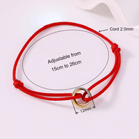 Pulsera Ajustable de Acero Inoxidable Satinado con Rosa, Oro de 18K, 3 Anillos, Joyería de Moda, Cable de Alambre Enlazado, Regalo para Mujeres y Hombres