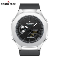 Montre pour homme North EDGE MERCURY, charme luxueux, best-seller, montre de sport numérique, heure mondiale, horloge LED, étanche en extérieur, 50 m