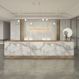 Tùy Chỉnh Hiện Đại Đơn Giản Bằng Đá Cẩm Thạch Công Ty Tiếp Tân Bàn Gỗ Cho Văn Phòng Thông Tin Dịch Vụ Phòng Khách Sạn Phòng Tập Thể Dục <span class=keywords><strong>Spa</strong></span> Phòng Khám - Product Image 1