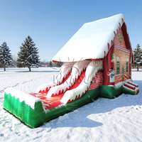Parc de trampoline gonflable de Noël d'hiver-Centre de jeux pour enfants avec toboggan Vente Location Usage domestique 2025
