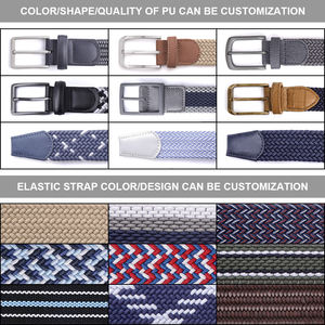 <span class=keywords><strong>Ceinture</strong></span> de golf pour hommes Boucle en alliage tressé <span class=keywords><strong>Ceinture</strong></span> italienne en cuir pleine fleur élastique tissée <span class=keywords><strong>fine</strong></span> - Product Image 5