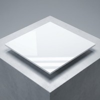 Feuille acrylique givrée vierge 100% personnalisée en gros double couleur (noir blanc) pour la publicité résistante aux rayures écologique pour