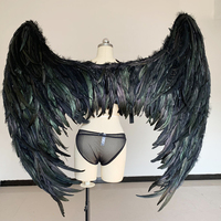 Erwachsene große große Teufel schwarze Feder Engel Flügel Großhandel