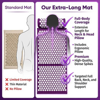 Tapis et oreiller d'acupression intérieur en éponge de qualité supérieure OEM avec fixation à pointes thermosoudées sans colle