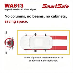 SmartSafe WA613 Aligneur de roues 3D sans fil avec levage magnétique – Machine d'alignement de roues sans câblage Smart Safe - Product Image 5