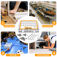 Kit d'assortiment de vis à tête cylindrique 1080 pièces M2.0 M3 M4 en acier inoxydable 304, écrous, rondelles et clés hexagonales pour réparations électroniques et bricolage