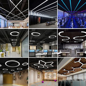 Thông tư Mặt dây dẫn vòng ánh sáng Vòng <span class=keywords><strong>LED</strong></span> nhôm hồ sơ đùn dẫn kênh cho văn phòng ánh sáng - Product Image 1