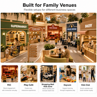 Equipo de Juego Suave Modular para Supermercados, Centro de Entretenimiento Familiar con Gestión de Calidad ISO 9001