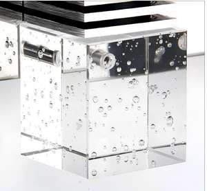 Lampe de salle de bain simple à LED avec colonne de cristal à bulles intérieure, miroir frontal, lumière de salle de bain, lumière de couloir, lampe étanche à l'humidité pour les toilettes - Product Image 2