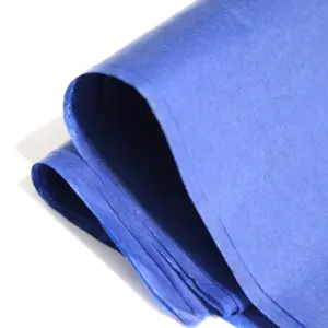 Desain kustom cetak Logo 17gsm pakaian biru sepatu pembungkus kado kertas tisu pembungkus