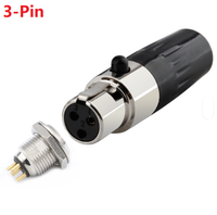 Nouveau produit en gros : mini connecteur XLR plaqué or, fiche mâle 5 broches et prise femelle 5 broches