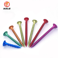 Assortiment de vis autotaraudeuses à tête plate en acier coloré de haute qualité, sur mesure pour usine, pour bois et autres fixations