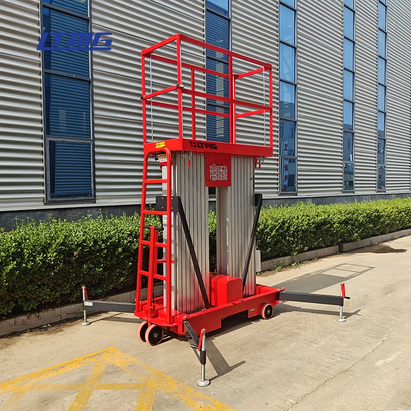4M 6M 8M 10M kaldırma yüksekliği ayarlanabilir bir direk alüminyum alaşım çalışma platformu taşınabilir mobil elektrikli asansör