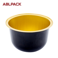 Moule à cupcakes, plateau de cuisson, contenants ronds en aluminium de 170 ml, moules à mini-gâteaux jetables, couvercle en plastique PET, résistant au four, écologique