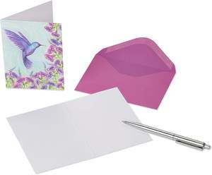 <span class=keywords><strong>Sobres</strong></span> de Agradecimiento - Tarjetas en Blanco con <span class=keywords><strong>Sobres</strong></span> - Diseñado por Bella Pilar, Colibrí Morado (Paquete de 14) - Product Image 5