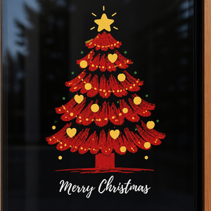 <span class=keywords><strong>Adesivi</strong></span> Statici <span class=keywords><strong>per</strong></span> Finestre con Stampa UV <span class=keywords><strong>per</strong></span> Natale e Capodanno 2027, Decorazioni Festive <span class=keywords><strong>per</strong></span> <span class=keywords><strong>Porte</strong></span> in Vetro con Albero di Natale - Product Image 1