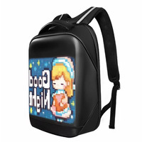 Mochila Publicitaria con Pantalla LED, Display Inteligente con Control por APP Móvil, Bolso Escolar Portátil para Publicidad Exterior
