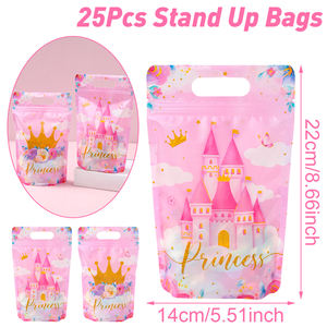 Sacchetti Decorativi 23*15,5cm con Unicorni, Sirene, Animali della Giungla, Fiocchi, Tema Corse, Sacchetti Regalo in Plastica per Caramelle e Frutta Secca - Product Image 3