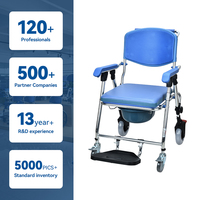 Chaise de douche pliable en aluminium avec repose-pieds, siège de transfert et de toilette portable multifonctionnel pour personnes âgées