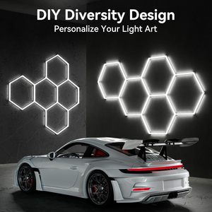 Lampes <span class=keywords><strong>de</strong></span> <span class=keywords><strong>travail</strong></span> LED hexagonales portables pour <span class=keywords><strong>garage</strong></span>, atelier, bureau, route, à conception libre, pour le detailing automobile DIY, vente chaude usine - Product Image 3