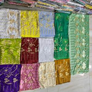 Sciarpa Hijab in pizzo floreale in Chiffon a 12 colori con scialle etnico colorato per abbigliamento da bambina lunga stagione estiva - Product Image 5