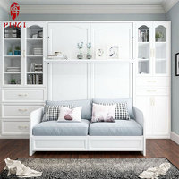 Lit Escamotable Canapé Double Taille Queen King, Mobilier de Bureau Pliant en Gros avec Armoire