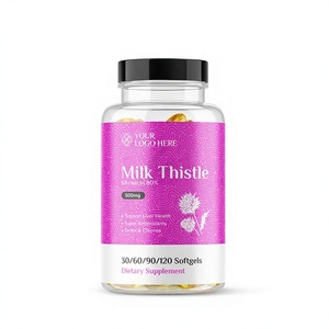 Cápsulas de Cardo Mariano Nutricore, Suplemento Antioxidante para el Cuidado de la Salud, 120 Unidades por Frasco, Etiqueta Privada Disponible, Válido por 18 Meses - Product Image 1