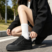 Chaussures décontractées à talon compensé en cuir véritable, rehaussantes de 7 cm, vente en gros d'usine